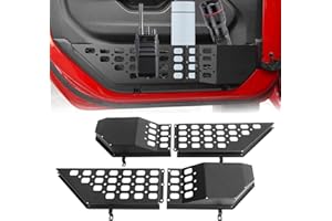 BONJUME Scatola Portaoggetti Per Porta Anteriore Per Jeep Wrangler, Scatola Portaoggetti In Metallo Per Porta Anteriore Organizer Laterale Per Jeep Wrangler Jl Jlu 4xe 2018-2024 E Gladiator Jt 2020-2024