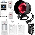 House Alarms System WiFi, Door Window Sensor Alarm System-Home Security Systems Anti-theft 120DB Alarm, alarm system kit with Free Notification APP Control &Remote Control for Garage Shed