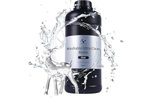 NOVA3D Żywica fotopolimerowa do drukarki 3D, zmywalna woda, ultra przezroczysta żywica, 1000 g