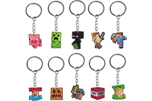 YOOYEH 10 Pack Keychains, Party Favors Birthday Party Supplies, Party Bag Pendant Gift Fillers Key Tags Goodie BagBackpack Keychain Boys Girls Kids (Green)