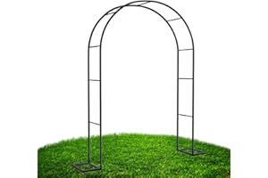 ARTSIM Arche de Jardin Arche de Mariage en Metal 120cm 140cm 160cm 180cm 200cm 240cm 280cm Large Arceau à Rosiers pergola Noir (Color : Noir, Size : 160cm x 220cm)
