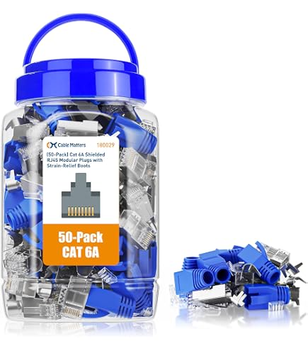 Set 20 Connettori RJ45 ProfiPatch Cat7/6A Schermato – AWG22/23, Per Cavi Di Installazione - Foto 2