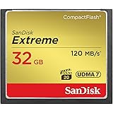 SanDisk Extreme CompactFlash Speicherkarte 32 GB (Für DSLR-Kameras, UDMA7, Schreiben mit 85 MB/s, Übertragen mit 120 MB/s, VP