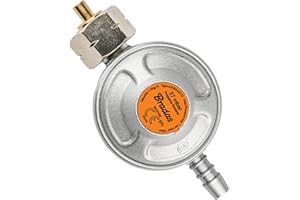BRADAS 37 mbar Butan Gas Bottle Regulator 1/2 BSP Connection - Pasuje do butelki Calor Screw