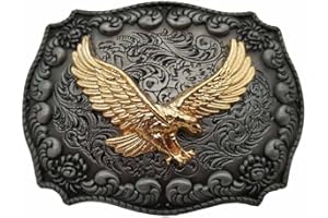 XWEST YONE Hebilla de cinturón Golden Eagle Western Belt Buckle
