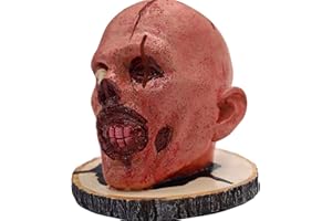 RoamReady Haunted House Severed Head Prop Sculpture Kitchen Knife Holder without Knives Indoor Vintage Halloween Decor for Outside Yard Halloween Decorations Outdoor Scary