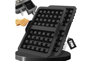 LADYSONS 2 Stück Waffeleinsatz für Ninja AF400EU, AF500EU, AF300EU und SL400EU, Heißluftfritteuse Zubehör, Waffel Zubehör, Stapelbar, Wiederverwendbarer