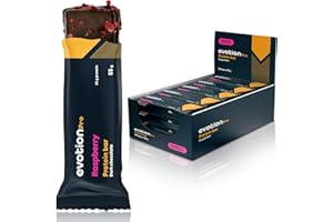 EVOTION PRO HEALTHLINE NUTRITION EVOTION PRO Barre Protéinée - Protein Bar, Lot de 20 á 55g, Contient 20g de Protéines, Avant et Après l'entraînement, Protéines de Lait de Haute Qualité, Pour les Athlètes Exigeants,Chocolat Framboise