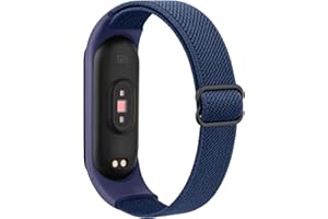 Wanme Bransoletka do Xiaomi Mi Band 6/Mi 5/Mi Band 4/Mi Band 3, miękki, elastyczny, nylonowy pasek zapasowy do Amazfit Band 5/Xiaomi Mi 6/Mi Band 5/Mi Band 4/Mi 3, dla kobiet i mężczyzn