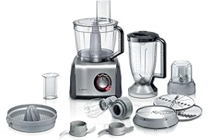 Bosch MultiTalent 8 Robot da Cucina Multifunzione Compatto - Oltre 50 Funzioni, 1250 W, Ciotola 3.9 L, Accessori per Tagliare, Macinare, Impastare, Grattugiare e Montare, Spremiagrumi e Frusta