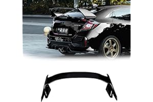 WANGXLDD para Honda Civic Hatchback Type R 2016-2021 ABS Techo Coche alerón Trasero Trim Body Kit Tuning Parte Top Wing Lip Racing (Rojo) (Black)