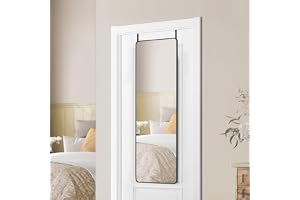 SONGMICS Helkroppsspegel, Dörr- och Väggspegel, Aluminiumram | Hängande Spegel, 120 x 40 x 1,3 cm, Härdat Glas, för Sovrum, Matt Svart, Berit Kollektion, LFM032B01
