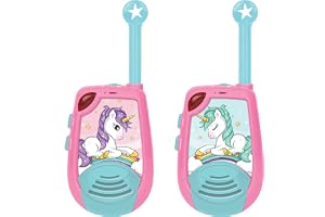 Lexibook, Enhörning digitala walkie-talkies, TW25UNI | 2 km räckvidd, morseljus, 2 kanaler, bältesklämma, batteri