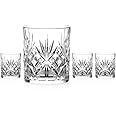 DIAMANTE Chatsworth Whisky Tumblers - Premium Lead Free Crystal - Set of 4