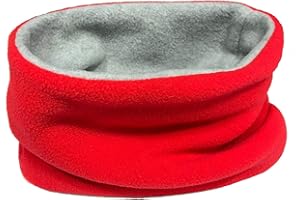 DINZIO Childrens Kids Boys Girls Warm Winter Reversible Soft Fleece Snood Neckwarmer Scarf