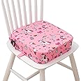 Koeay Toddler Booster Seat for Dining Table, Portable Kids Booster Seat with Safety Buckles Portable Increasing Booster Cushion with Non-Slip Bottom, High Cushion for Travel (Unicorn)