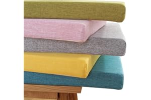 PING BU Thickness Bench Seat Cushion 2 3 Seater Indoor Outdoor,80/100/120cm Garden Bench Pad Chair Cushions for Patio Dining Kitchen Swing (60x30x2cm,Pink)
