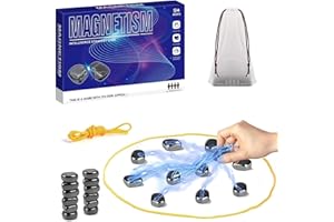 FLYGRRIV Magnetic Game, Portable Puzzle Checkers Game Travel Chess Magnetic, Magnetic Chess Game, Suitable for Family Parties, Birthday Party Games, Magnetic Chess Table Games