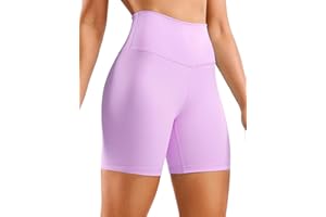 CRZ YOGA Naked Feeling Damen Radlerhose Blickdicht Hohe Taille Kurze Sporthose Yoga Hose Sommer Shorts für Gym Sport - 7/10/15/20cm