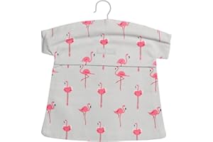 Sophie Allport - Flamingos Peg Bag, Clothes Peg Storage Bag, Wooden Hanger, 100% Cotton
