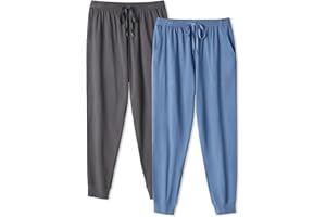 DAVID ARCHY Męskie spodnie piżamowe, odzież wypoczynkowa, oddychająca i wygodna odzież domowa