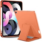 Babilden iPad Tablet İle Uyumlu Kılıf L&uuml;ks Kadife İ&ccedil; Kaplamalı Suni Deri Mıknatıslı Standlı Tablet Arka Kapak (Turuncu, iPad 