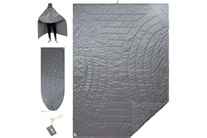 iClimb 3M Thinsulate Insulation Warm Camping Blanket Ultralight Compact (Light Grey)