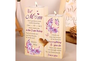 BUIOATA Mothers Day Candle Holder Gifts for Mum from Daughter Son, Perfect Presents for Mum, Thanksgiving Birthday Daily Gifts for Mother.