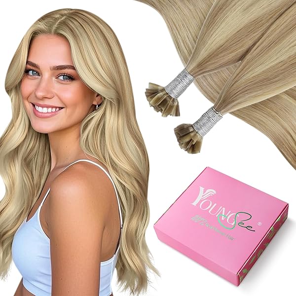 Echthaar Extensions Damen 200 Strähnen Remy Echthaar Bonding Keratin Extensions Haarverlängerung Damenhaar Extensions