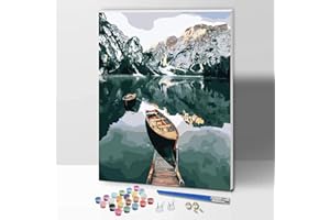 ifymei Peinture par numéros pour adultes avec cadre, kit d'art DIY avec pinceau et pigment acrylique, 30 x 40 cm Dolomites dessin peinture