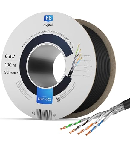EDISION OCX-50 Cavo Coassiale RG6 50m – Doppia Schermatura, PE Nero, CPR Fca, Per SAT/DVB-T2/DVB-C/Radio, Attenuazione Bassa