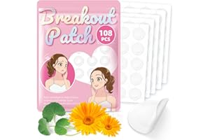 PIXLINE Pickel Patch 108 Stück Unsichtbare - Hydrokolloid Pimple Patches Natürliche, Pimple Patch Pickel Absorbierendes Pflaster für Gesicht, Acne P atch Nacht 2-In-1 Wasserdicht für die Hautpflege