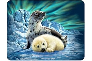 Magnet 3D LiveLife - Phoque du Groenland de Deluxebase. Aimant lenticulaire Puissant pour frigo 3D. Magnet décoratif Enfant & Adulte avec Illustrations Licence Artiste renommé Steven Michael Gardner