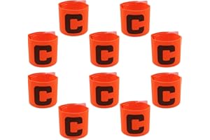Hosifiy 10Pcs Fußball Kapitänsbinde, Nylon elastische Kapitän Armbänder Einstellbare Fußball Armbinde C Arm Band für Jugend Erwachsene Sport Training