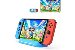 RREAKA 5 in 1 Switch Dock for Nintendo Switch OLED TV Adapter Switch Docking Station with HDMI USB 3.0 Port Type C Charging Type C Connectors Travel Switch Base Portable Stand