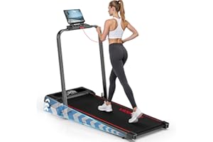 VANNECT Cinta de Correr Plegable, 9% Inclinación Cinta de Andar con Dual Pantalla LED, 2.75 HP Walking Pad con Control Remoto Magnético, 12KM/H, App & Bluetooth, Capacidad 150Kg