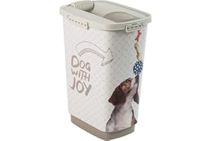 ‎ROTHO MYPET Rotho MyPet Cody Tierfutterbehälter 25l mit Deckel und Schüttvorrichtung, Kunststoff (PP) BPA-frei, anthrazit/weiss, 25l (33.0 x 25.0 x 46.3 cm)