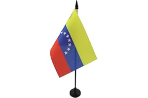 AZ FLAG Bandiera Da Tavolo Venezuela 15X10Cm - Piccola Bandierina Venezuelana 10 X 15 Cm