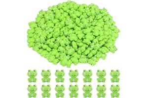 GlamRays 100Pcs Mini Grüne Plastik Frosch, Kleine Frosch Skulpturen Winzige Frosch Zu Verbergen Feengarten Miniatur Puppenhaus Heimdeko Frosch Dekorationen für Party