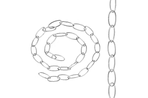 LEDSone Vintage Style Metal Chain – 100cm Iron Thread with 10x15mm Links Both-End Carabiners for Pendant Hanging, Safety Barriers, and Outdoor, Indoor & Garden Décor