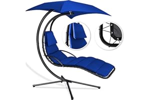 KESSER® Chaise Longue Flottante avec Parasol | Suspendue | de Relaxation | à Bascule | Hamac | Poids Maximal de 120 kg
