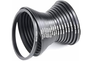 Heysliy 18PCS Lens Filter Adapter Rings, 37-49, 49-52, 52-55, 55-58, 58-62, 62-67, 67-72, 72-77, 77-82 mm 9PCS Step-Up Rings+9PCS Step-Down Rings 49-52 55-58 58-62 67-72 72-77 77-82 62-58 55-52 82-77