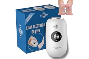 APISONI Lima Electrica Pies Durezas, Limador de Durezas Electrico, Lima Electrica Pies, Removedor de Callos para Pieles Muertas, Duras y Agrietadas, Pulir Callos, Pedicura Profesional