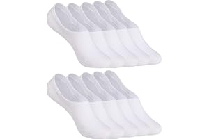 YOUCHAN Calzini Donna Uomo Fantasmini Calze 10 Paia Invisibili Sportive Antiscivolo Cotone con Taglio Basso