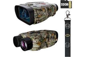 YEHTREH Night Vision Goggles for Kids Gifts with 32GB Card,Birthday Ideas Present 5X Zoom Kids Camera Night Vision Binoculars
