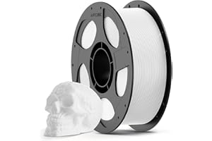 ANYCUBIC Filamento PLA 1,75, Filamento PLA per Stampante 3D Precisione 1,75 mm +/- 0,02 mm, Identificazione Intelligente Filamento di Stampa Intelligente,Bianco Brillante 1KG(2,2 lbs)