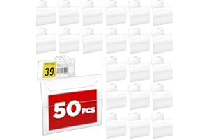Gilprop 50 Pcs Wobbler Shelf Label Holder PVC Shelf Talker Sign Holder 3.5" x 5" Signs & 3" x 1.25" Price Tags for Store Retailing Display