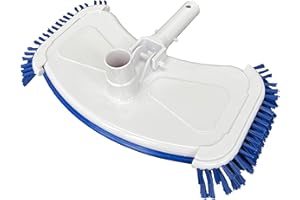 Happy Hot Tubs Deluxe Large Weighted Vacuum Head With Side Brushes Vac Swimming Pool Heavy Duty Brush Telescopic Pole Koi Fish Pond