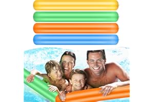 ESOES 4 Stück Schwimmnudel für Kinder & Erwachsene 105 cm, Lange Poolnudel, Schwimmstange Pool Langlebiger Poolnudel Hohl Schwimmnudel, Schwimmhilfe für Pool, Strand & Wasserspiele