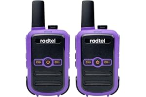 Radtel RT12 Walkies-Talkie dla dorosłych bez licencji PMR 446 Radio dwukierunkowe 16-kanałowe VOX głośnomówiący na kemping (fioletowy)